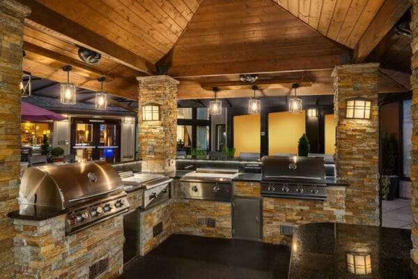 stoves in the cooking area of the patio